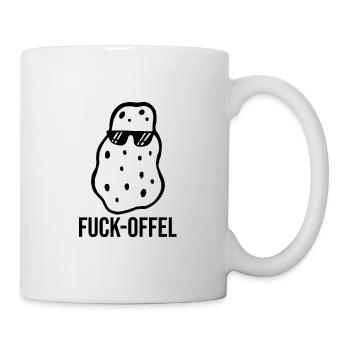 Kartoffel Fuck-Offel lustig Geschenk - Tasse - Weiß - Rechts