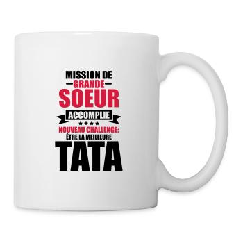 mission de grande soeur accomplie nouveau challeng - Mug blanc - blanc - Droite