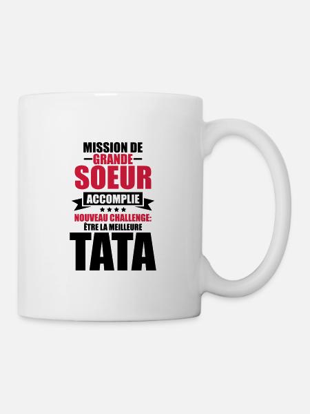mission de grande soeur accomplie nouveau challeng - Mug blanc - blanc