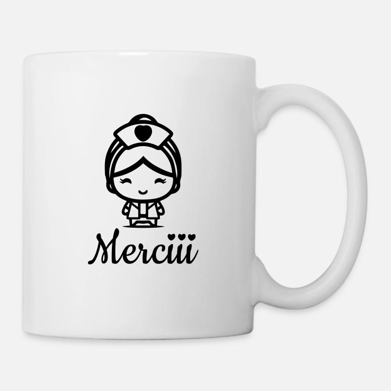 Je soutiens les infirmières - Mug blanc - blanc