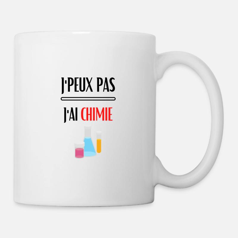 j'peux pas j'ai chimie / chimiste / prof physique - Mug blanc - blanc