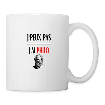 j'peux pas j'ai philo / étudiant en philo / prof - Mug blanc - blanc - Droite