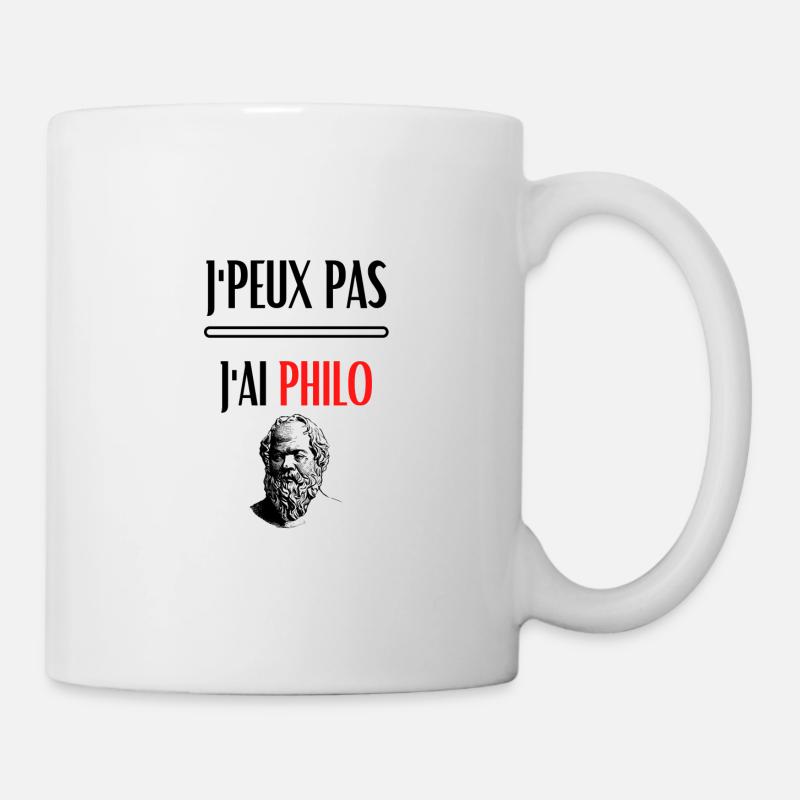 j'peux pas j'ai philo / étudiant en philo / prof - Mug blanc - blanc