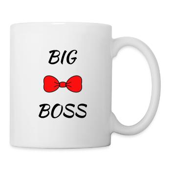 BIG BOSS. CHEF. CHEF. CHEF. PAPA. VATERTAG - Tasse - Weiß - Rechts