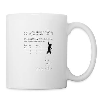 Noten mit Katzen - Tasse - Weiß - Rechts