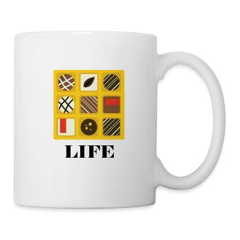 Schachtel Pralinen - Forrest Gump - Tasse - Weiß - Rechts