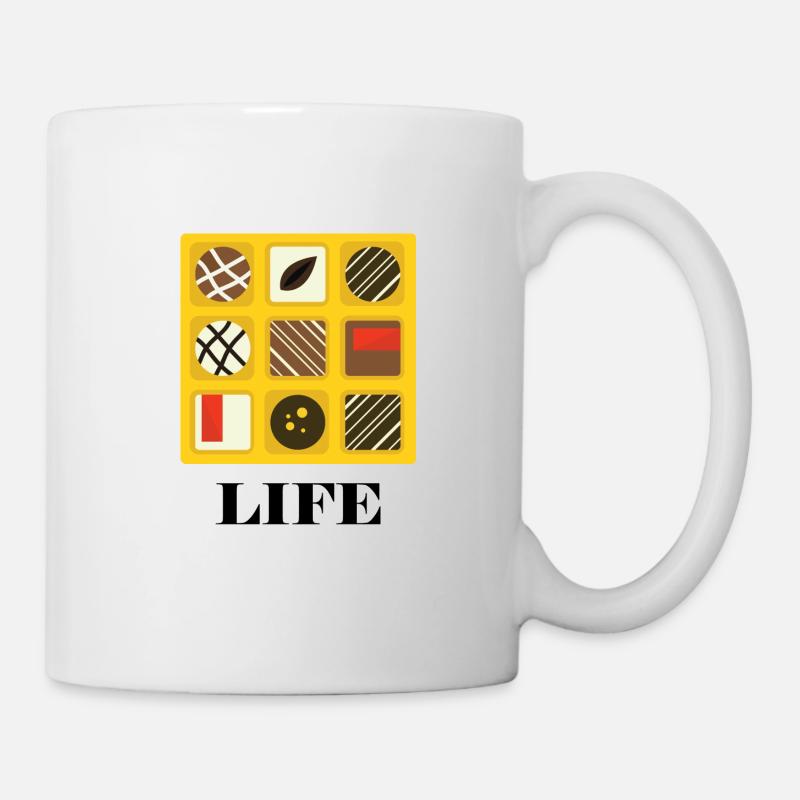 Schachtel Pralinen - Forrest Gump - Tasse - Weiß