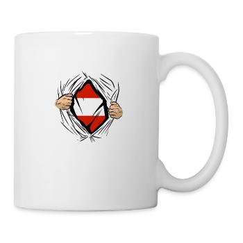 Austria Flag Austria Austrian Flag AT - Mug - white - Right