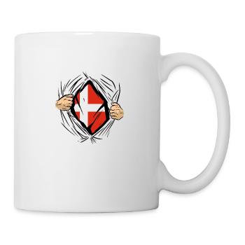 Danemark Drapeau Scandinavie Drapeau danois Voyage - Mug blanc - blanc - Droite