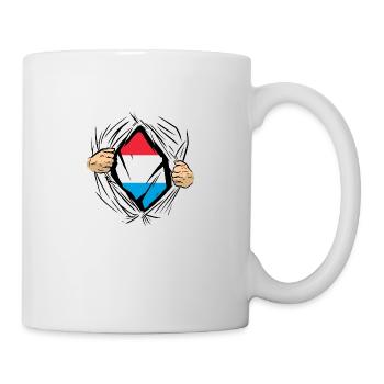 Drapeau luxembourgeois Drapeau luxembourgeois Accueil - Mug blanc - blanc - Droite