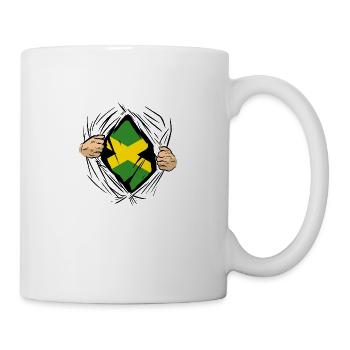 Drapeau jamaïcain Drapeau jamaïcain Jamaïque Vintage - Mug blanc - blanc - Droite