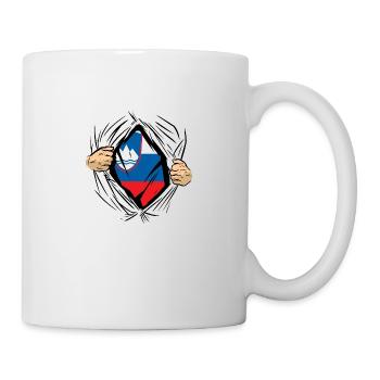 Slowenien Flagge Balkan Slowenische Fahne Vintage - Tasse - Weiß - Rechts