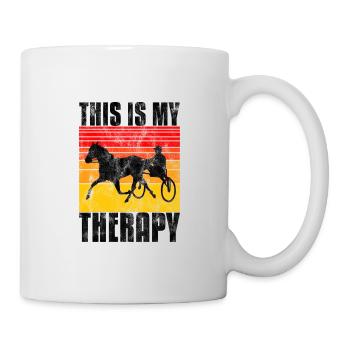 This is my therapy Trotting Harness Width Retro - Mug - white - Right