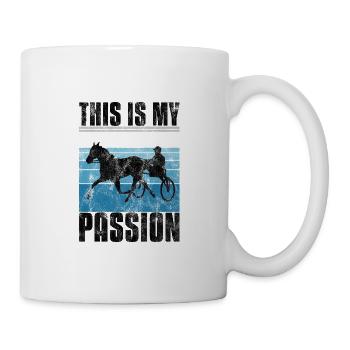 This is my Passion Trabrennen Trabreiten Retro - Tasse - Weiß - Rechts