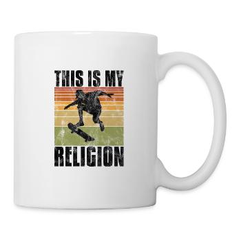 This is My Religion Skateboard Skate Skateboarder - Mug - white - Right