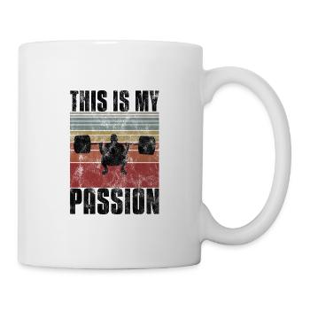 C’est ma passion Musculation Bodybuilder GYM - Mug blanc - blanc - Droite