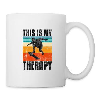 This is My therapy Skateboard Skateboarder Skate - Mug - white - Right