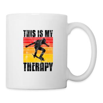 This is My therapy Skateboard Skateboarder Skate - Mug - white - Right
