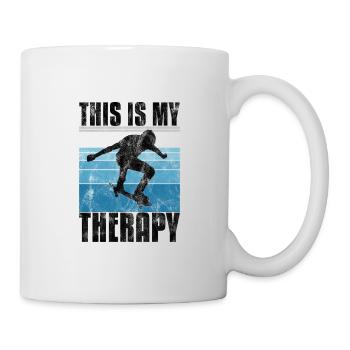 This is My therapy Skateboard Skateboarder Skate - Mug - white - Right