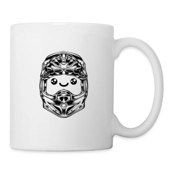 Cute helmet motorcycle kawaii - Mug - white - Right
