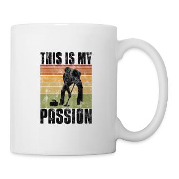 Le curling est ma passion - Mug blanc - blanc - Droite