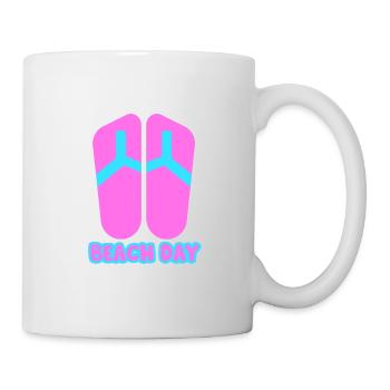 Beach Day Flip Flop in rosa/blau - Tasse - Weiß - Rechts
