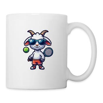 Ziege Als Tennis Spieler Einzigartig - Tasse - Weiß - Rechts