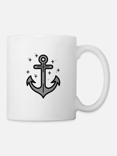 Anker Hafen Schifffahrt - Tasse - Weiß