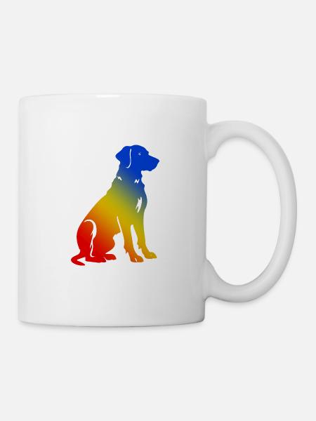 Dackel DachsHund Bunt Hund Bunt - Tasse - Weiß