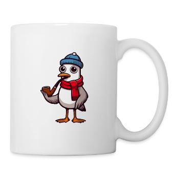 North Sea Coast Seagull Hat Hamburg - Mug - white - Right