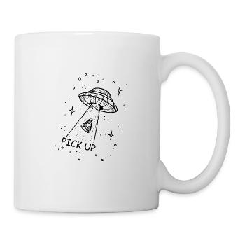 Ufo Pizza Pick Up - Tasse - Weiß - Rechts