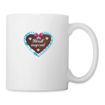 dirndl ,herz,volksfest,lebkuchenherz,bayern - Tasse - Weiß - Rechts