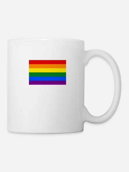 Regenbogen - Tasse - Weiß