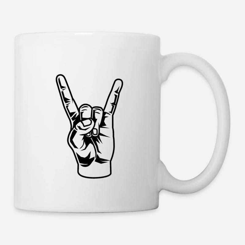 Rock 'n' roll hand - Mug - white
