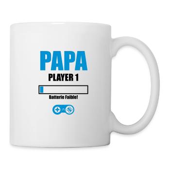 dad player 1 low battery - Mug - white - Right