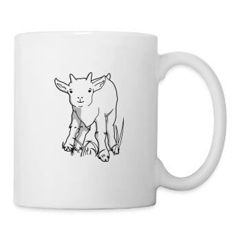 Süße Ziege - Tasse - Weiß - Rechts