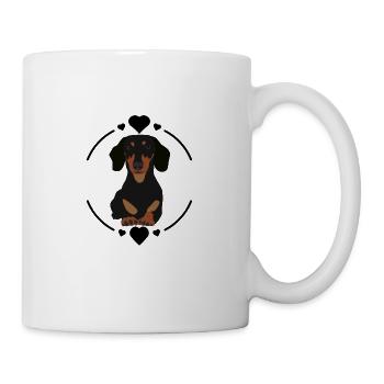 Dachshund Dog Dogs Dackel Hundefreund Hundemensch - Tasse - Weiß - Rechts