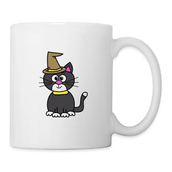 Katze Halloween - Tasse - Weiß - Rechts
