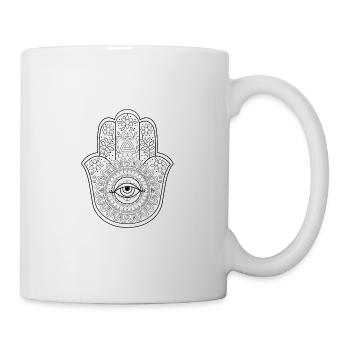 Hamsa Mandala - Tasse - Weiß - Rechts