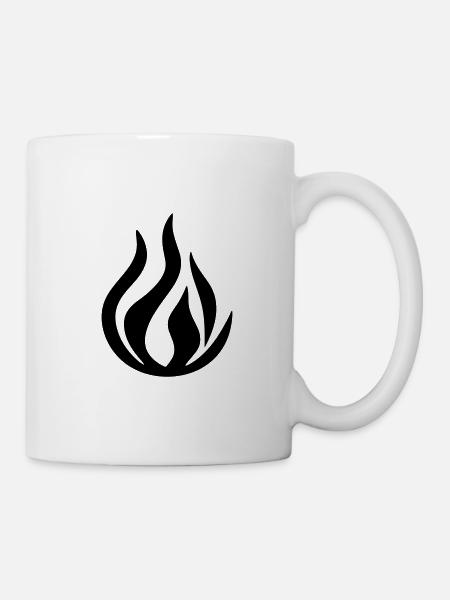 Flamme - Tasse - Weiß