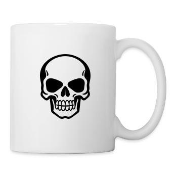 Schädel - Tasse - Weiß - Rechts