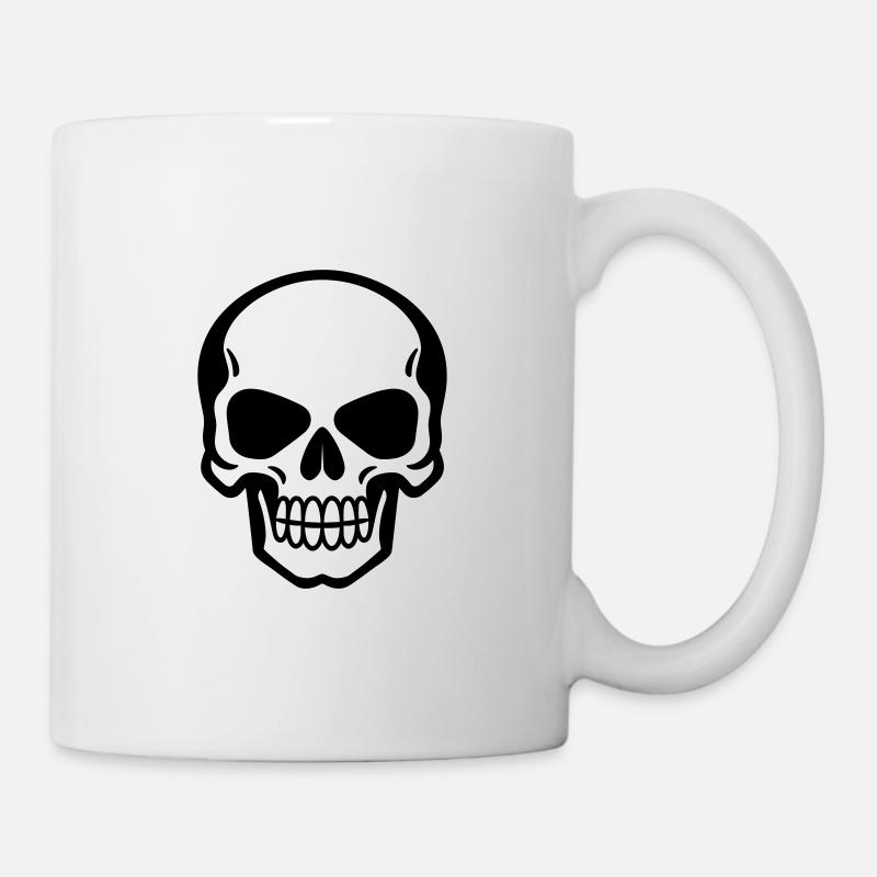 Tête de mort - Mug blanc - blanc
