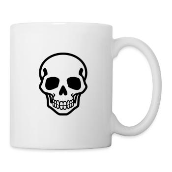 Tête de mort - Mug blanc - blanc - Droite