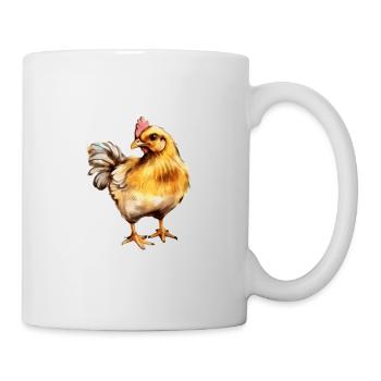 Huhn Bauernhof Tier Geschenk - Tasse - Weiß - Rechts