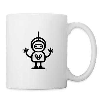 Petit robot - Mug blanc - blanc - Droite