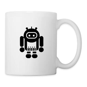 Petit robot - Mug blanc - blanc - Droite