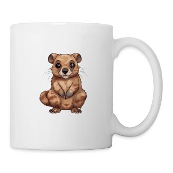 Tier süß lustig Geschenkidee - Tasse - Weiß - Rechts