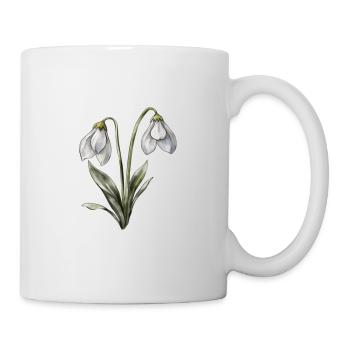 Schneeglöckchen Blume Frühjahr Geschenkidee - Tasse - Weiß - Rechts