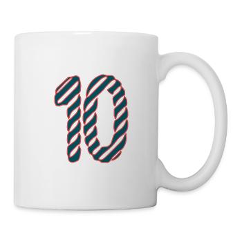 10. 10 YEARS. 10th ANNIVERSARY. 10 YEAR ANNIVERSARY. - Mug - white - Right