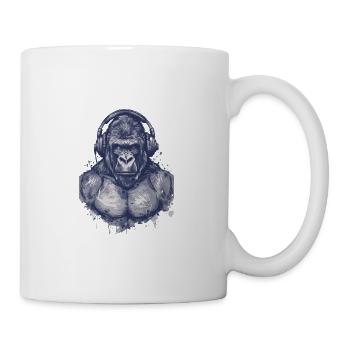 Muscle Gorilla Beats Gym Motivation - Tasse - Weiß - Rechts